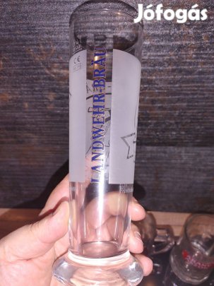 Landwehr Brau vadász sörös pohár ritkaság