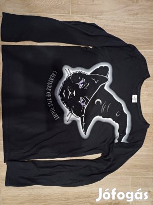 Lány 158/164-es méretű hosszú ujjú póló, cicás