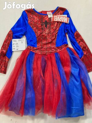 Lány Pókember jelmez, lány szuperhős jelmez, új 7-8 év GH59