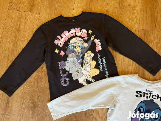 Lány Zara póló hosszú ujjú 122 128 póló Anime