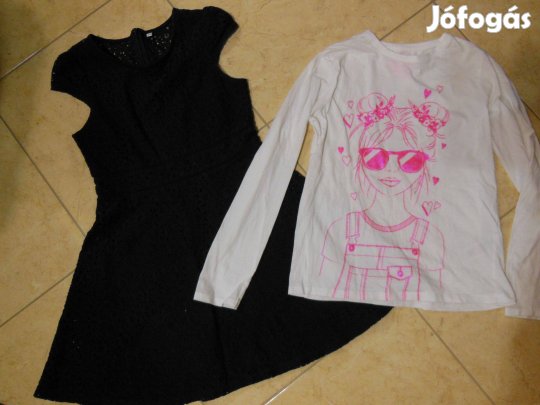 Lány átmeneti ruha csomag 146/152, pólók, szoknya, ruha