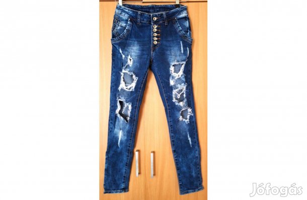 Lány farmer nadrág, 170-176 os, farmernadrág, farmer, Újszerű, tépett