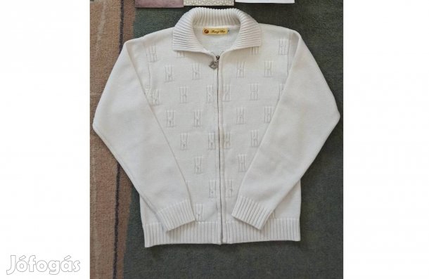 Lány fehér alkalmi/ünneplő kardigán