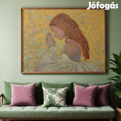 Lány gyöngyel a hajában - festmény