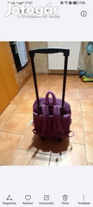 Lány húzós iskola táska,hátizsák 