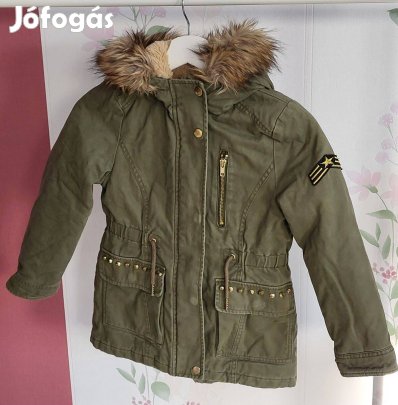 Lány kabát (C&A-128as méret) zöld színű