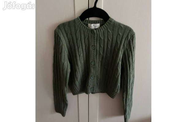 Lány kardigán kötött zöld H&M 134 140
