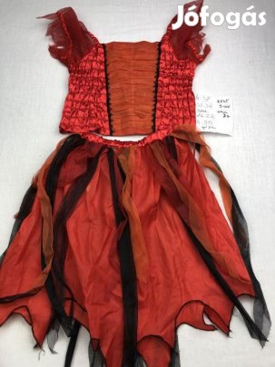 Lány ördög jelmez, boszorkány jelmez, halloween jelmez K245