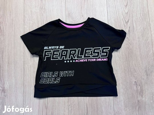 Lány póló has felső 116 122 fekete 6 éves