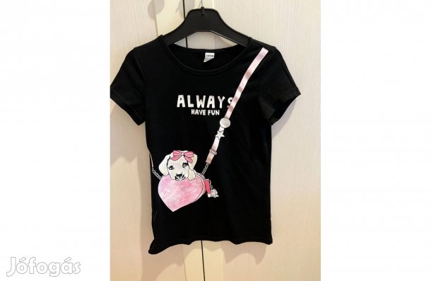 Lány póló tunika rövid ujjú kutya Shein 110 5 éves