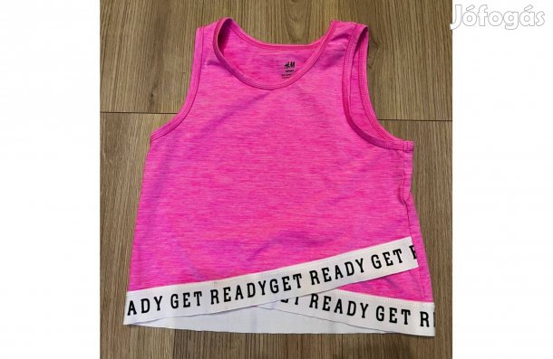 Lány póló ujjatlan edző sport torna H&M 134 140