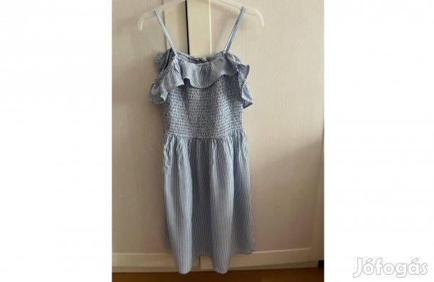 Lány ruha H&M fehér kék 134 140