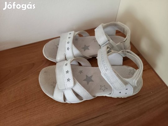 Lány szandál bőr fehér cipő 30