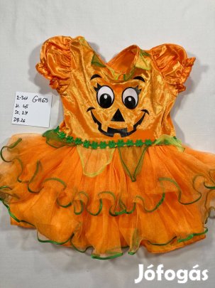 Lány tök jelmez, halloween jelmez 2-3 év GH69