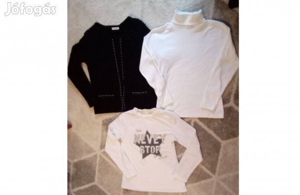 Lány ünnepi felsők blézer garbó + 1 póló elegáns 158 S