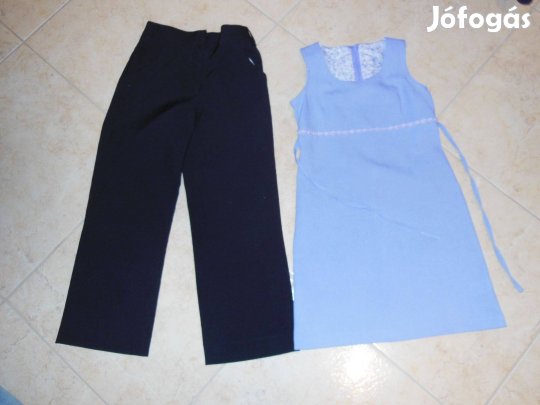 Lány ünneplő nadrág és alkalmi ruha. 122/128