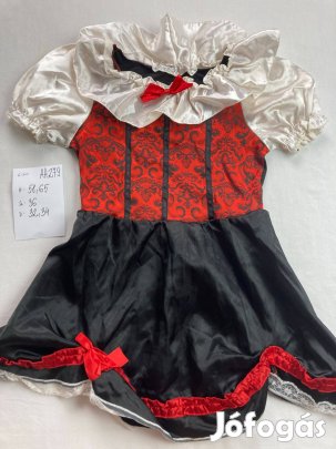 Lány vámpír jelmez, halloween jelmez 6-8 év AH279
