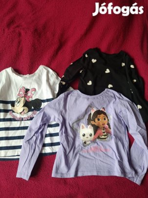 Lányka hosszú ujjú póló 3darab