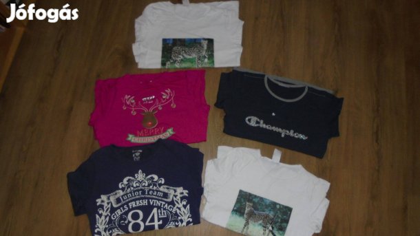 Lányka játszós hosszú ujjú póló - többféle - 146 - 152