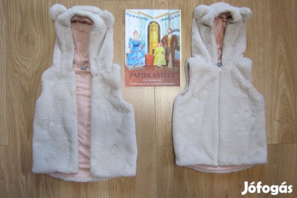 Lányka ujjatlan plüss mellény (122-es méret)