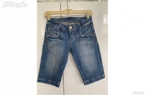 Lánykaka világoskék farmer térdnadrág 34-es méret