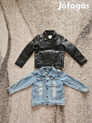Lányos F&F farmer kabát és Sinsay bőr kabát