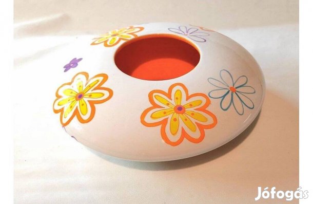 Lapos Virágmintás váza, Kerámia váza