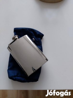 Lapos flaska, krómacél, 2,1 dl, karcmentes hibátlan ,vadászajándéknak