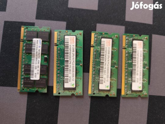 Laptop DDR II memoria 4 db. egyben