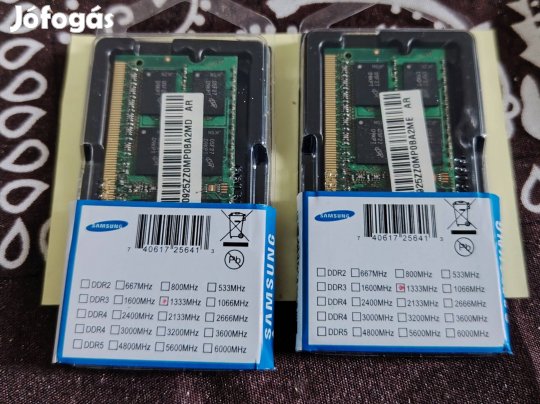 Laptop ddr3 as ram 2x2 gb eladó