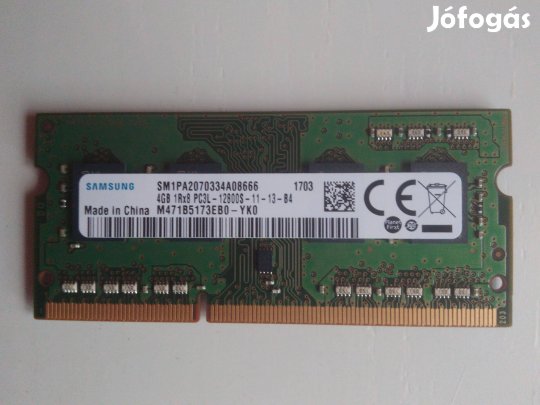 Laptop memoria 4GB DDR3 RAM