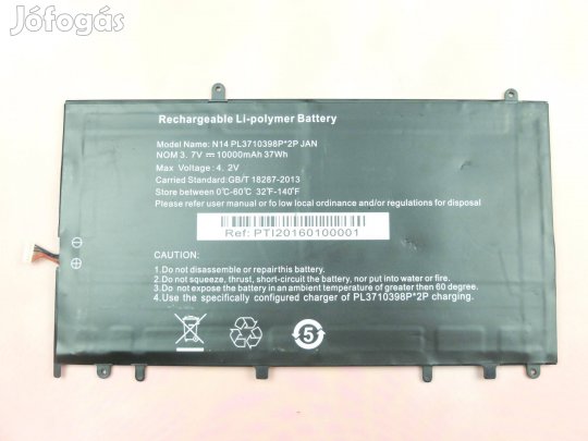 Laptop notebook akkumulátor Új! N14PL3710398P 3,7v 1000mAh 37Wh