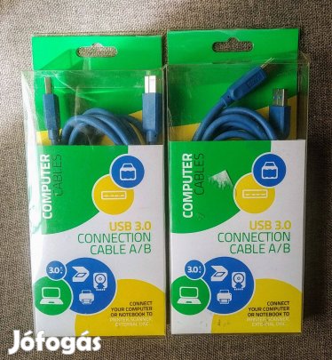 Laptop nyomtató szkenner Számítógép kábel USB A-B Kábel stb 3M Bontatl