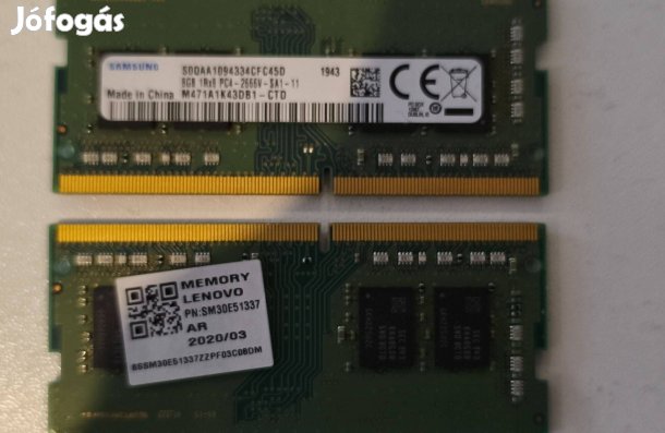 Laptop ram 8Gb 1Rx8 PC4-2666V-SA1-11