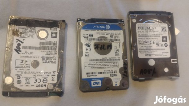 Laptop számítógépbe 500 gb sata hdd harddrive merevlemez 100 szazalék