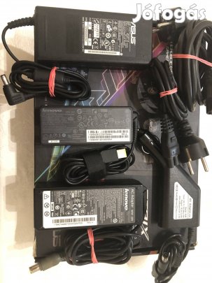 Laptop töltő pakk(2db Lenovo,1db Asus,1db Dell,)