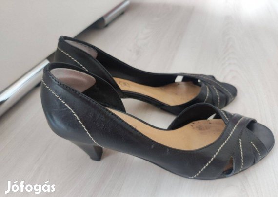 Lasocki (CCC) valódi bőr női cipő, magassarkú ünneplő cipő 37