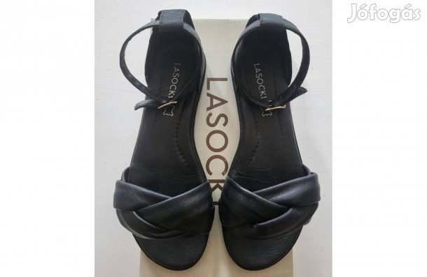 Lasocki fekete bőr szandál (38)