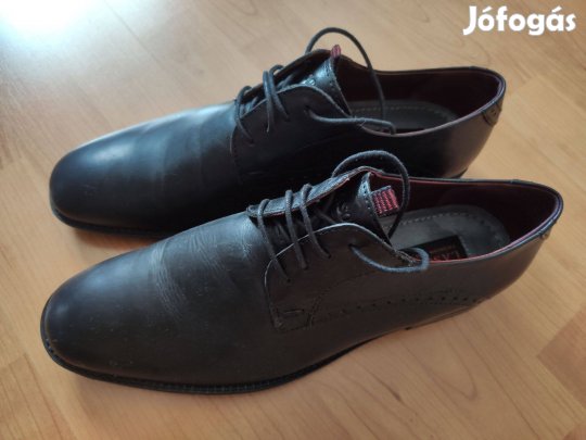 Lasocki fekete elegáns alkalmi bőr félcipő