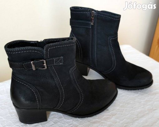 Lasocki prémium női bőr- nubuk bokacsizma, stabil talprésszel