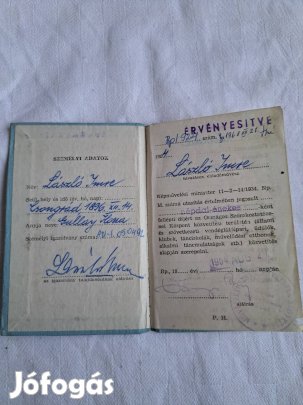 László Imre színész-énekes előadóművészi működési engedélye.