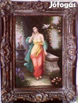 Latin szépség mediterrán virágoskertben. Barokk stílusú romantikus