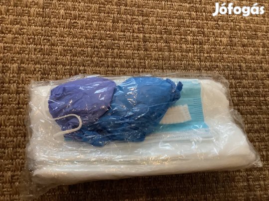 Látogató egységcsomag (köpeny, hajháló, maszk, lábzsák)