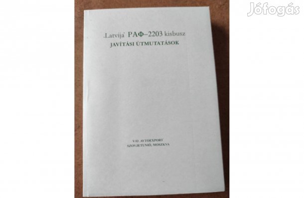 Latvija 2203 javítási karbantartási könyv