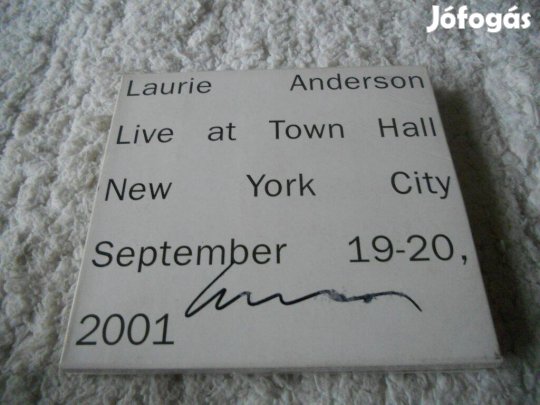Laurie Anderson : Live at Town Hall New York City 2001 cd ( Dedikált)