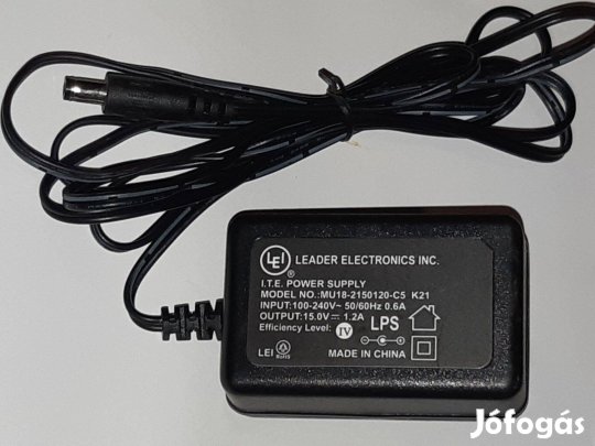 Leader DC adapter 15V / 1,2A működő