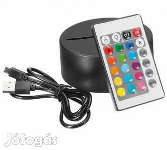 Led Talp Fekete RGB + távirányító  (3885)