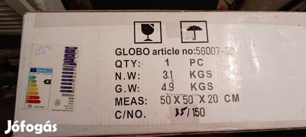 Led mennyezeti függő lámpa 120cm