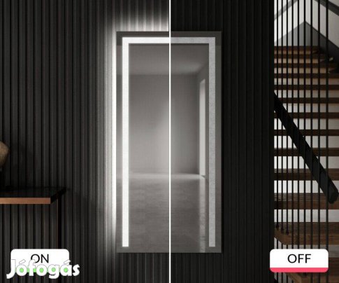 Led világítású tükör sérült sarokkal olcsón