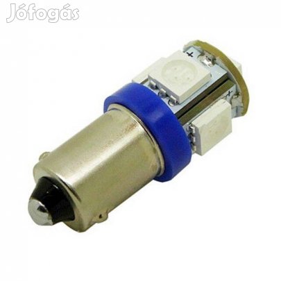 Ledes Autó BA9S Izzó 5 SMD LED ( 5050 ) 12V Kék (_)